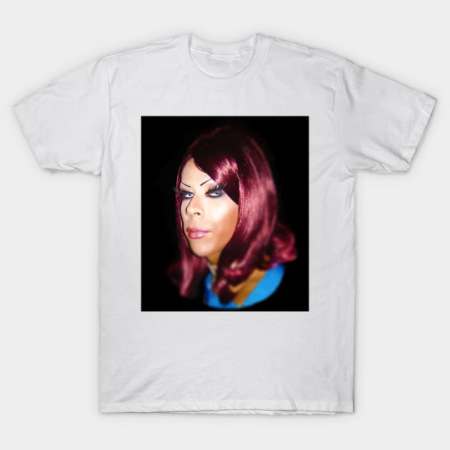 Purple hair and piercing eyes T-Shirt by Marccelus
